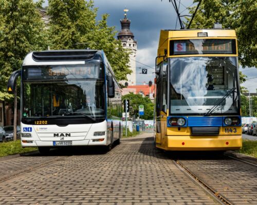 Bus und Straßenbahn in Leipzig