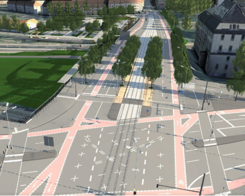 3D-Visualisierung der geplanten Georg-Schwarz-Brücken in Leipzig Leutzsch