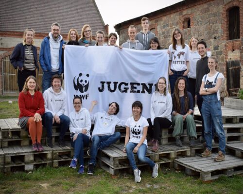 Gruppenfoto mit Mitgliedern der WWF Jugend Leipzig (c) WWF Jugend