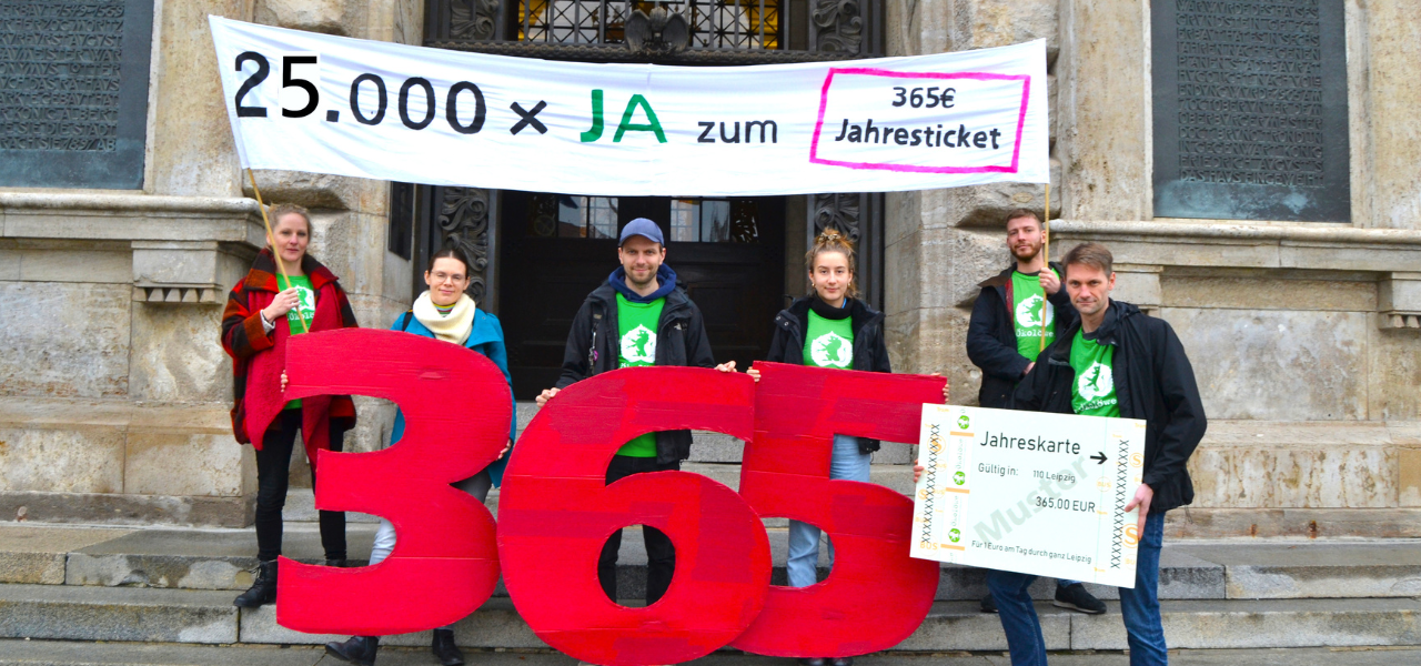 Aktion für das 365-Euro-Ticket