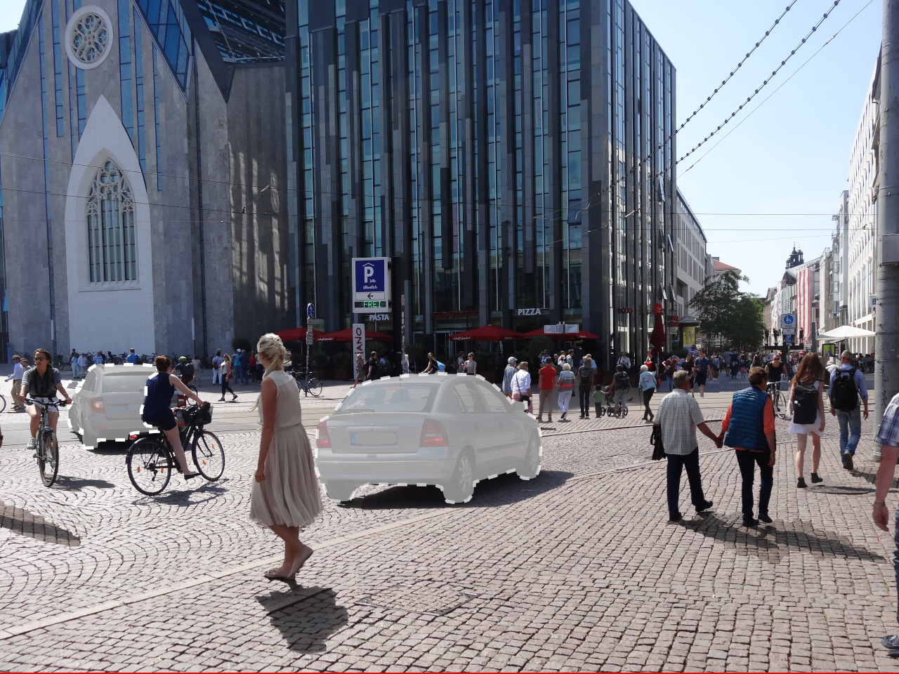 Montage vom Augustusplatz ohne Autos
