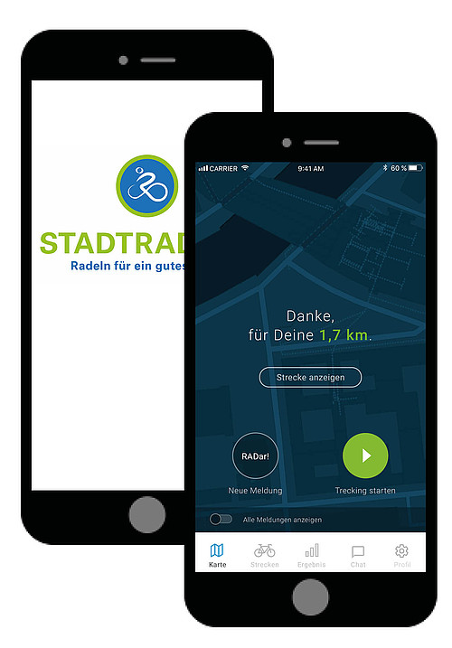 Ansicht der STADTRADELN-App (c) Klimabündnis
