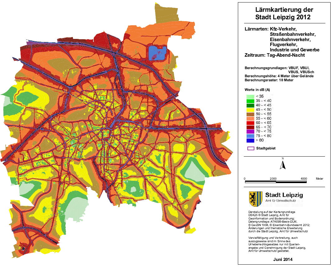 Lärmkarte Leipzig 2012