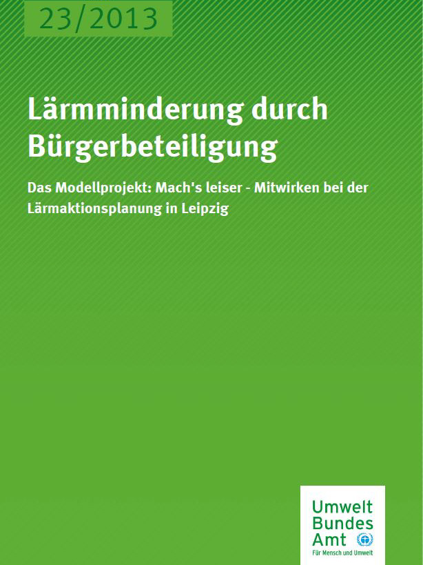 Titelblatt Abschlussbericht für Mach's leiser im Leipziger Norden